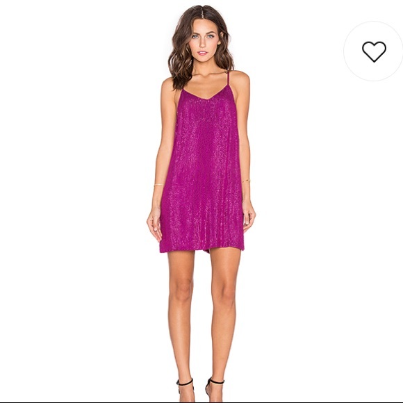 REVOLVE MLV Carmen Sequin Dress in Magenta - Picture 4 of 8